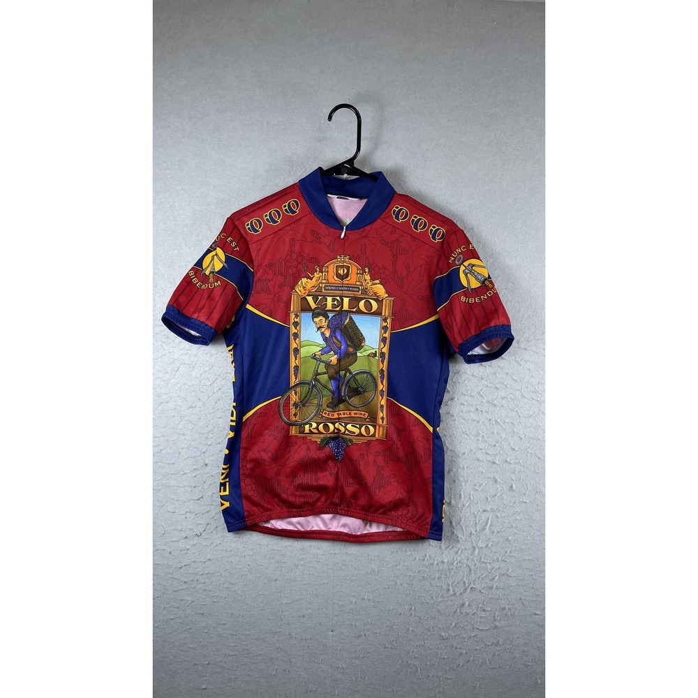Pearl Izumi Cycling Jersey Womens Medium Red Velo Rosso Wine 1/4 Zip USA